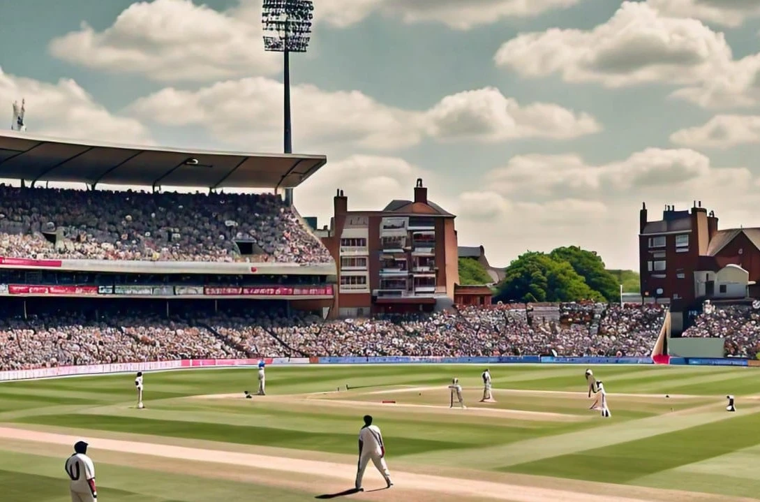 cricket match in ground